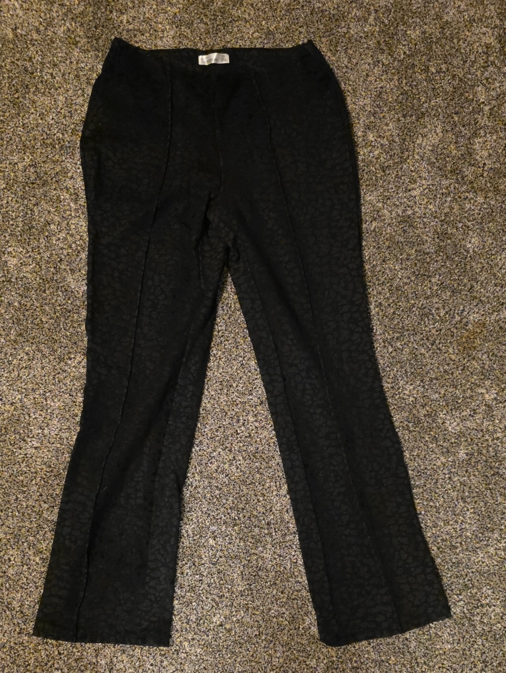 89th + Madison Black Jacquard Cheetah Knit Pants